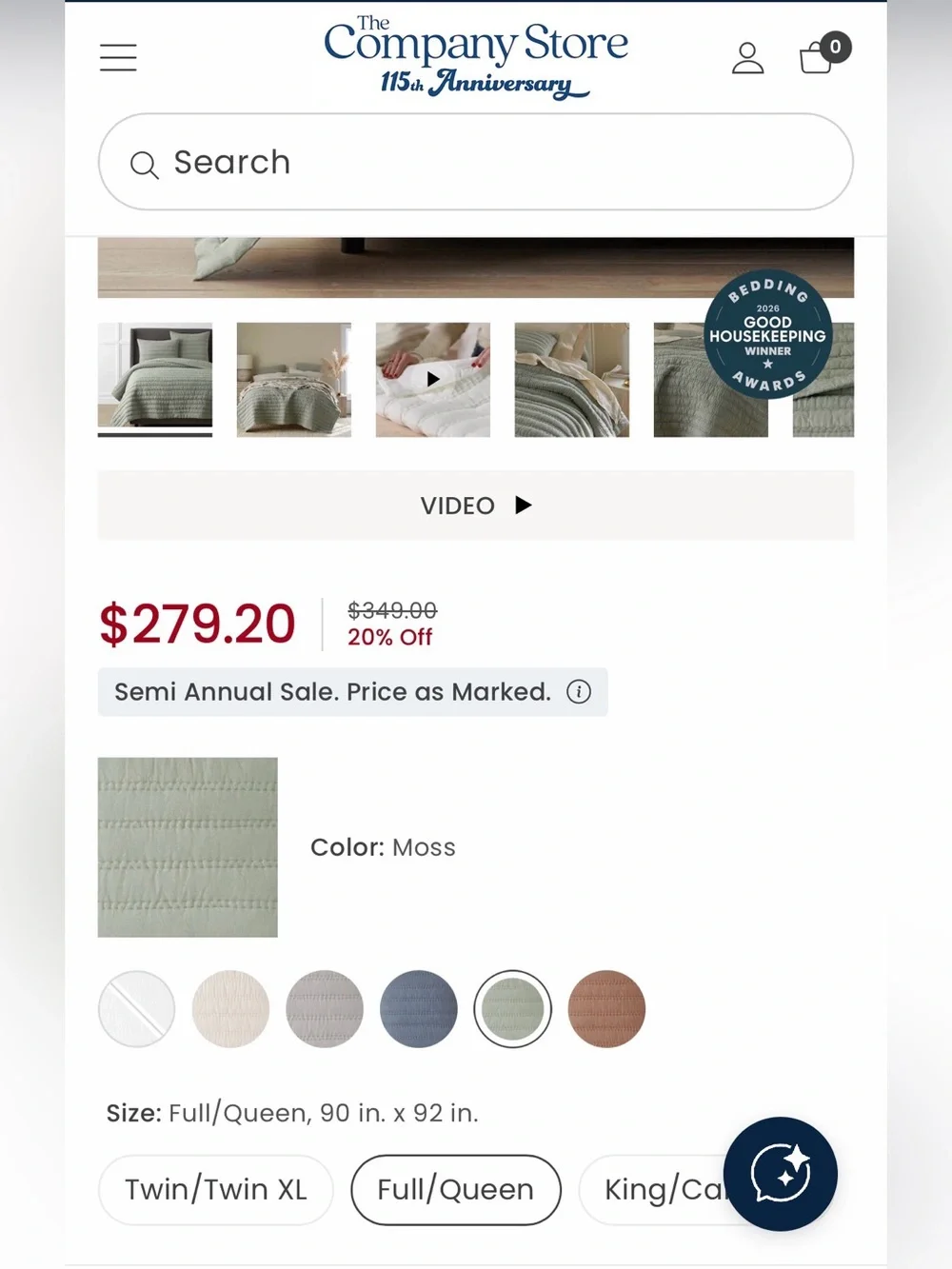 The Company Store European Washed Linen Quilt